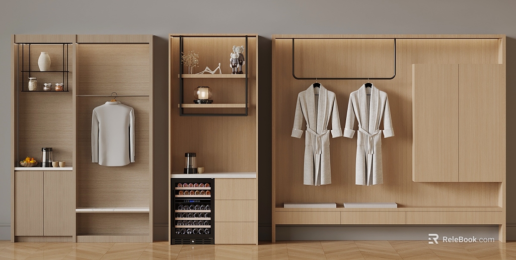 04 Hotel Modern Hotel Room Cabinet Wardrobe Locker texture