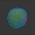 Fresh Green Lemon With Textured Surface On Dark Background Showing Clear Reflection