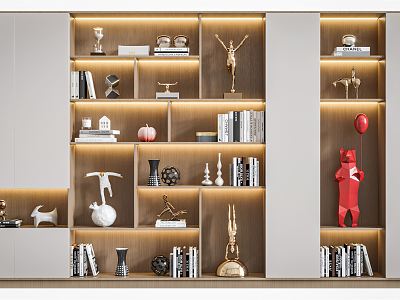 Modern bookcase model