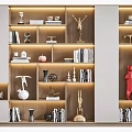 Modern bookcase 3d model