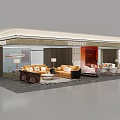 Elegant Upholstered Sofa And Coffee Table Combination For Modern Luxury Living Room Interior Decoration