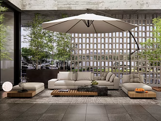 Modern outdoor sofa 3d model