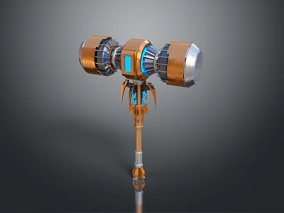 Hammer Warhammer Cartoon Hammer Magic Hammer Thor's Hammer Ancient Weapons Cold Weapons Medieval Items 3d model