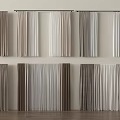 Hanging Curtains in Neutral Beige Brown Grey Tones with Soft Fabric and Vertical Pleats
