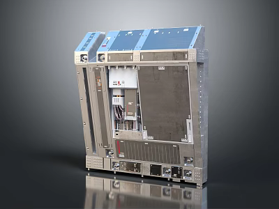 Projection Monitoring System With Metal Enclosure And Technical Control Components 3d model