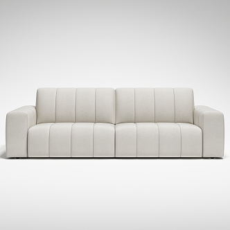 Two-seat cloth sofa 3d model