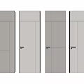 Modern Hinged Doors With Sleek Design And Various Style Options For Interior Use 3d model