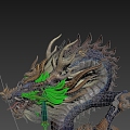 Dragon Mount PBR Process 3d model