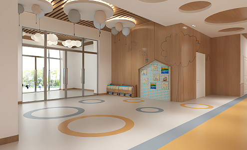 Modern Kindergarten Hall Kindergarten 3d model