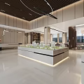 Modern Luxury Sales Office Interior With Sand Table Model Chandelier And Tables Chairs