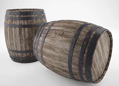 Oak Barrel Wine Barrel Wooden Barrel Solid Wood Wedding Decoration Beer Barrel Winery Ornaments Display Wooden Wine Barrel Custom 3d model