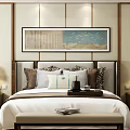 Background double bed 3d model