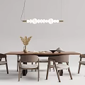 Quiet table and chair combination 3d model