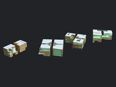 Modern Office Buildings With Multiple Architectural 3D Structure Designs 3d model