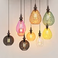 Colorful Glass Pendant Lights With Various Vibrant Hues And Modern Hanging Design