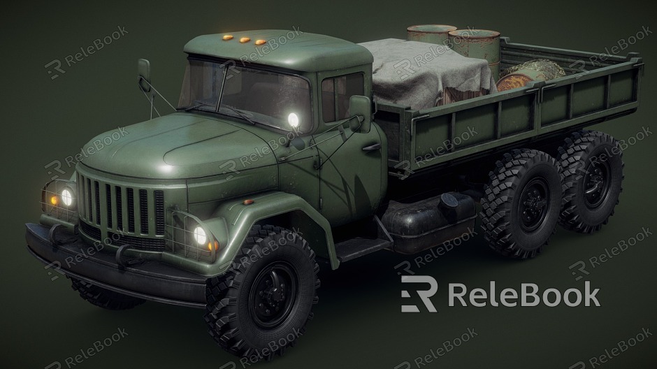 Retro Supply Vehicle Soviet Army Supply Vehicle Military Vehicle model