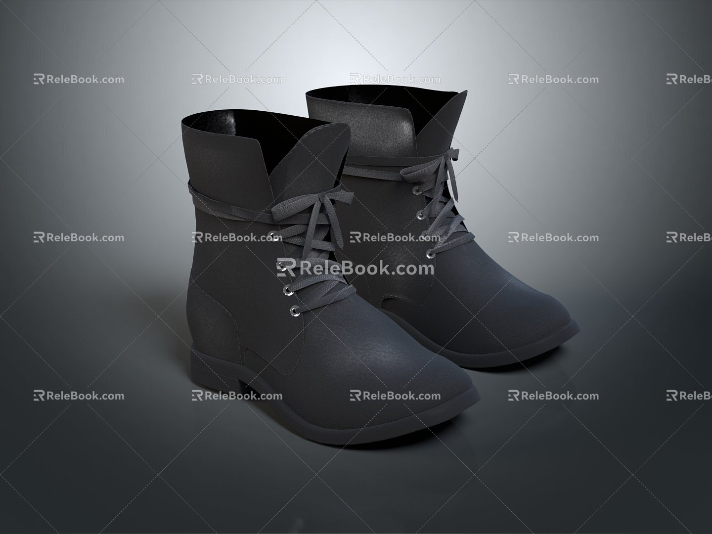 Modern Men's Boots Old Boots Old Leather Boots Old Rain Boots 3d model