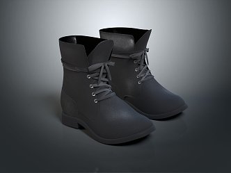 Modern Men's Boots Old Boots Old Leather Boots Old Rain Boots 3d model