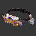 Transforming Belt With Black Strap Gold Core Purple Accents And White Components