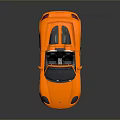 Orange Convertible Sports Car With Open Top Black Wheels and Sleek Exterior