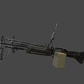 Two Black Military Rifles With Wooden Box And Shiny Metal Components
