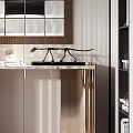 Light Luxury End View Table Entrance Cabinet 3d model