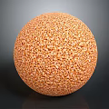 Detailed View Of Organic Wheat Grains Forming Spherical Food Shape