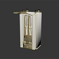 Modern White Vertical Medical Equipment With Metal Components And Control Panel