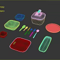 Sculpted Teal And Gold Kitchenware Collection Featuring Modern Elegant Design Details