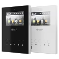 BasP Switch Panel With Display Screen Icons And Buttons In Black And White