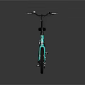 Turquoise Electric Bicycle Featuring Modern Design Black Seat And White Rims