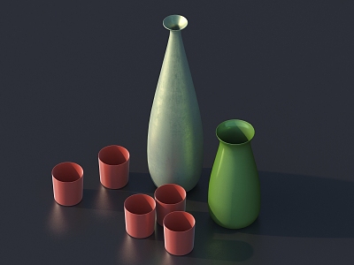 Modern Cup Bottle 3d model