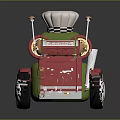 Cartoon Food Truck With Chef Hat Big Eyes Green Red Design