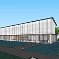 Modern Sales Office Architecture Exhibition Hall Architecture Art Gallery Architecture 3d model