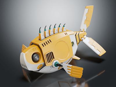 Modern Robotic Fish Mechanical Fish 3d model