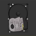 Internal Hard Drive With Black Casing White Label And Mounting Screws