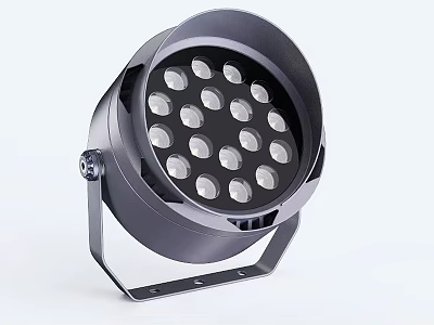 Outdoor LED Flood Light With Multiple Bulbs Metal Housing And Sturdy Mounting Bracket 3d model