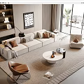 Modern Sofa Coffee Table Combination Sofa Coffee Table 3d model