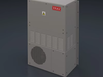Industrial Air Conditioner Fan With Ventilation Grilles And Efficient Cooling System Design 3d model