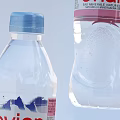 Evian Natural Mineral Water Two Different Sizes Bottles With Mountain Logo And Labels