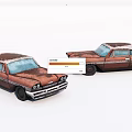 Two Rusty Old Classic Cars With Weathered Exterior And Vintage Design