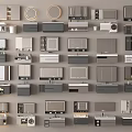 Modern Bathroom Vanity Cabinet With Various Styles And Combination Designs 3d model