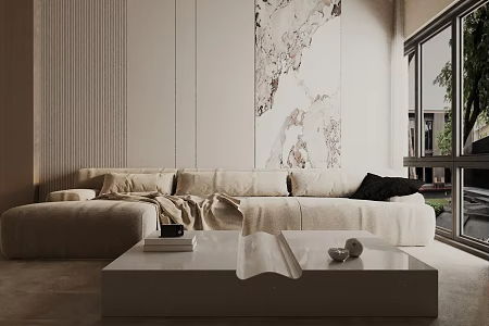 Three-seat sofa 3d model