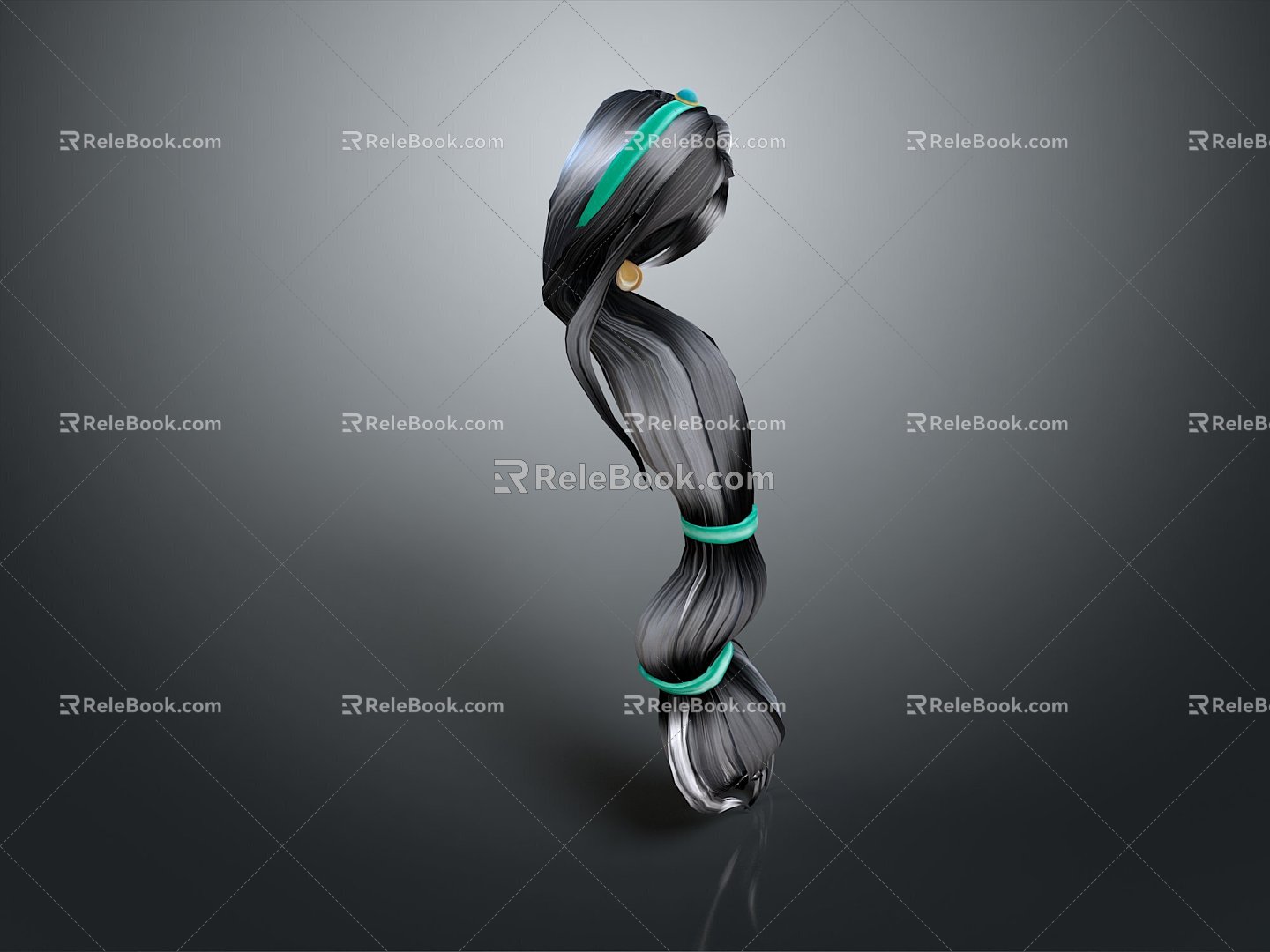 Hair Style Hair Style Long Hair Curly Hair Figure Game Figure Game Role Realistic Figure 3d model