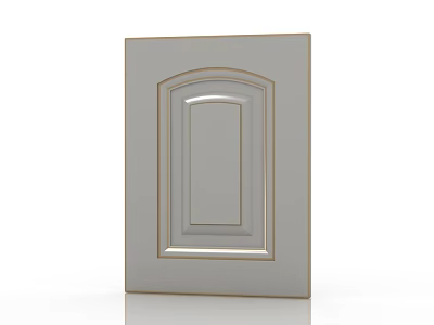 Sleek Modern Cabinet Door Panel With Light Gray Finish And Recessed Frame Design 3d model