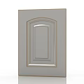 Sleek Modern Cabinet Door Panel With Light Gray Finish And Recessed Frame Design