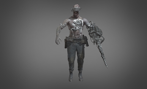 Zombie Biochemical Warrior Science Fiction Warrior Death Warrior Avenger Biochemical Crisis Low Face Number Low Model Simple Model Game Movie Level Super Realistic 3d model