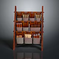 Iron Frame Storage Rack Large Iron Frame Iron Frame House Factory Industrial Iron Frame Iron Ladder Rigid Ladder Work Frame Rigid Frame 3d model