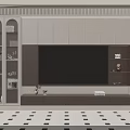 Modern TV Console With Glass Door Display Cabinets Drawers And Decorative Accents