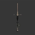 Tactical Tan Sniper Rifle Weapon With Telescopic Scope And Bipod Gear Design